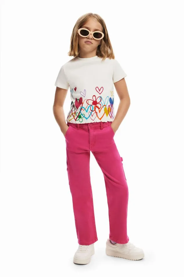 Kids Tshirts And Shirts Desigual Tshirt With Heart Illustrations