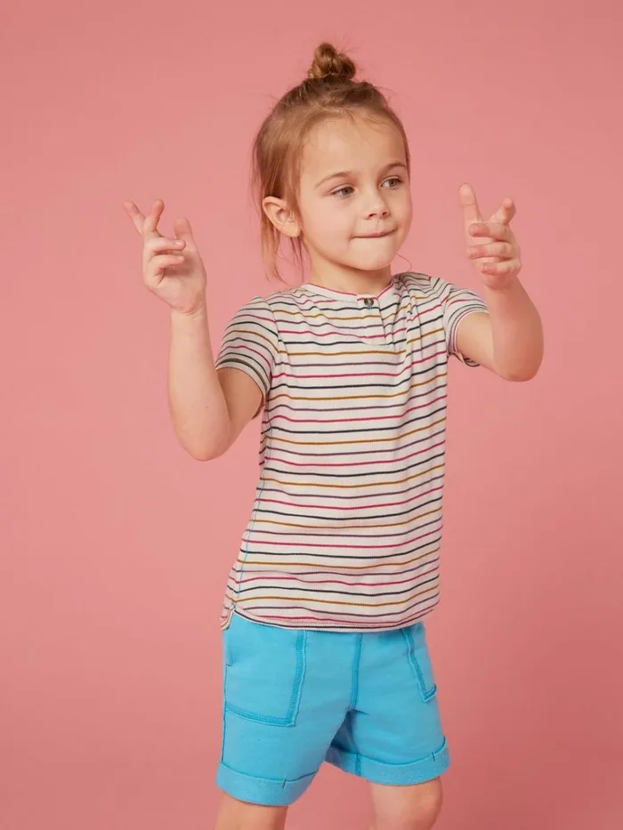 Kids TOPS White Stuff Casey Striped T Shirt Natural Multi