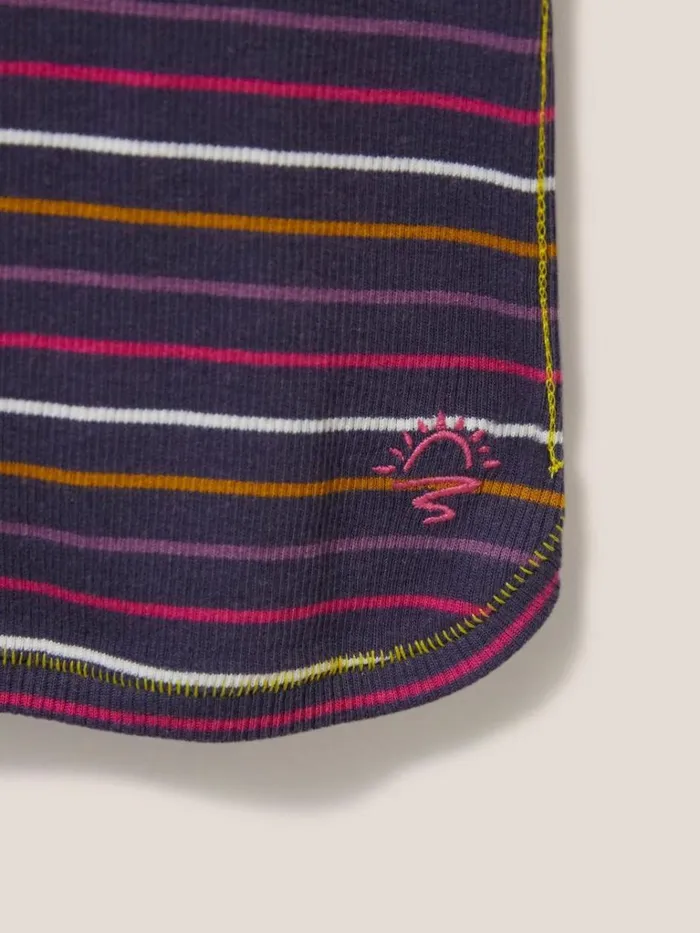 Kids TOPS White Stuff Mini Sherbert Striped Vest Purple Multi Kids TOPS White Stuff Mini Sherbert Striped Vest Purple Multi