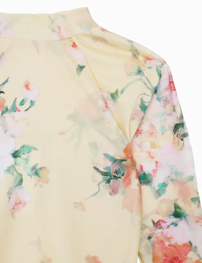 Kids Zimmermann Clothing Everley Frill Rashie Yellow Watercolour Floral