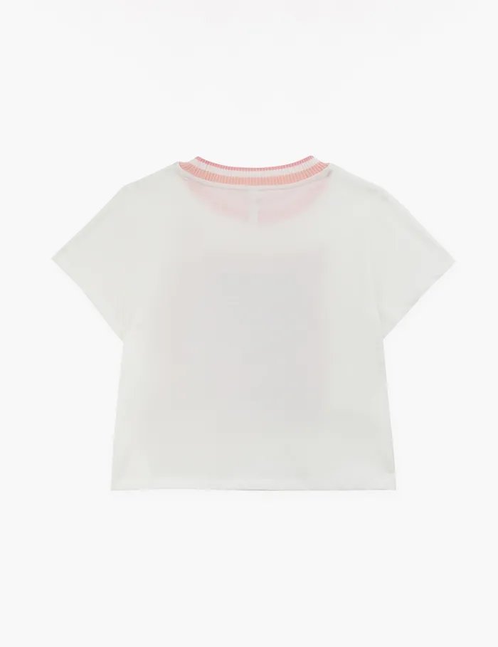 Kids Zimmermann Clothing Wylie Printed Tee Ivory
