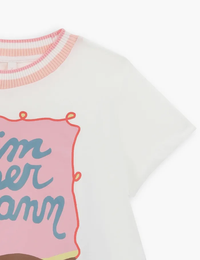 Kids Zimmermann Clothing Wylie Printed Tee Ivory