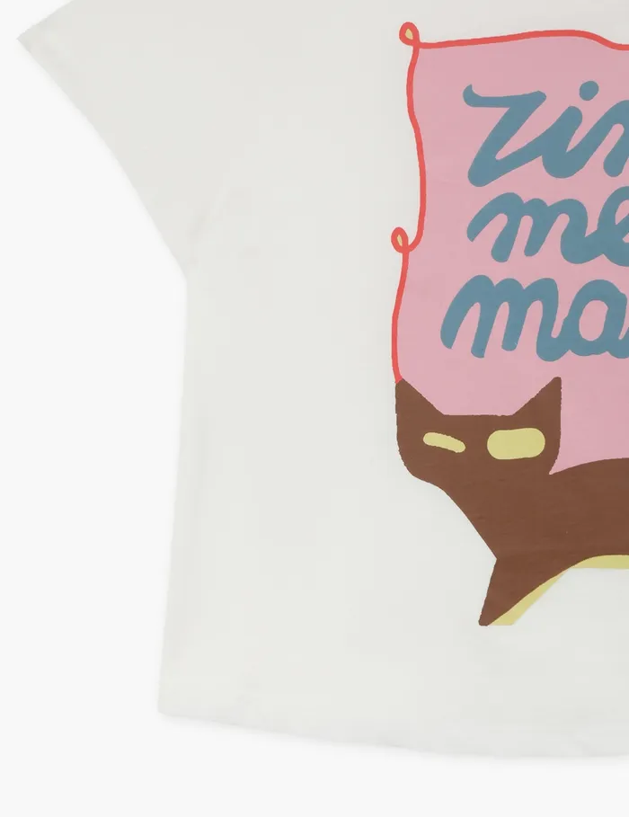 Kids Zimmermann Clothing Wylie Printed Tee Ivory