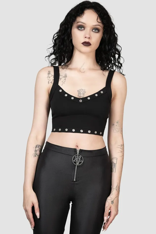 Killstar Basics Women Scene Rivet Top