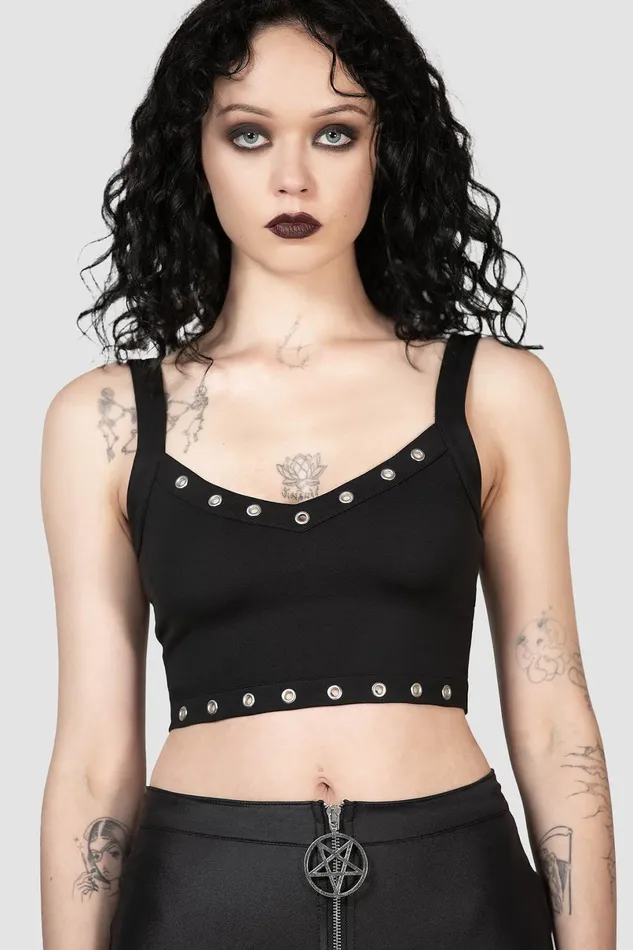 Killstar Basics Women Scene Rivet Top