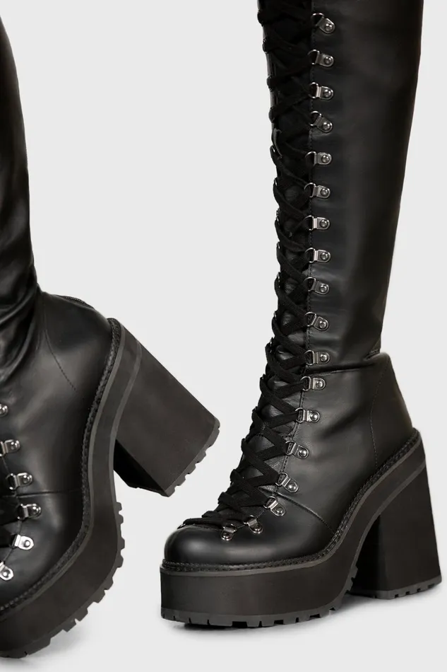 Killstar Boots Women Bloodletting KneeHigh Boots