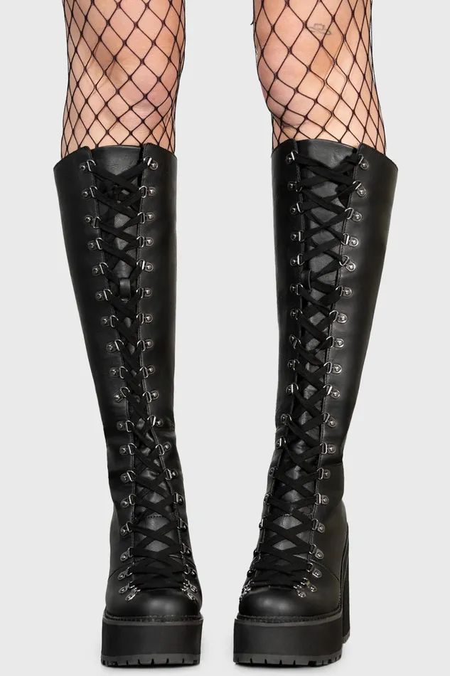 Killstar Boots Women Bloodletting KneeHigh Boots