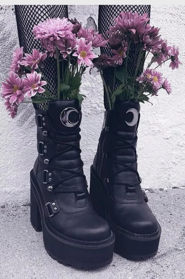 Killstar Boots Women Broom Rider Boots B