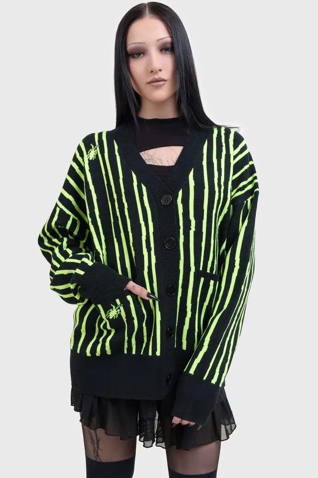 Killstar Cardigans Women Beetlejuice Beetlejuice Beetlejuice Intarsia Cardigan