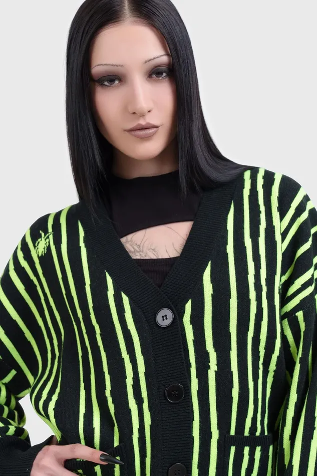 Killstar Cardigans Women Beetlejuice Beetlejuice Beetlejuice Intarsia Cardigan