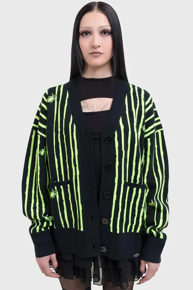 Killstar Cardigans Women Beetlejuice Beetlejuice Beetlejuice Intarsia Cardigan