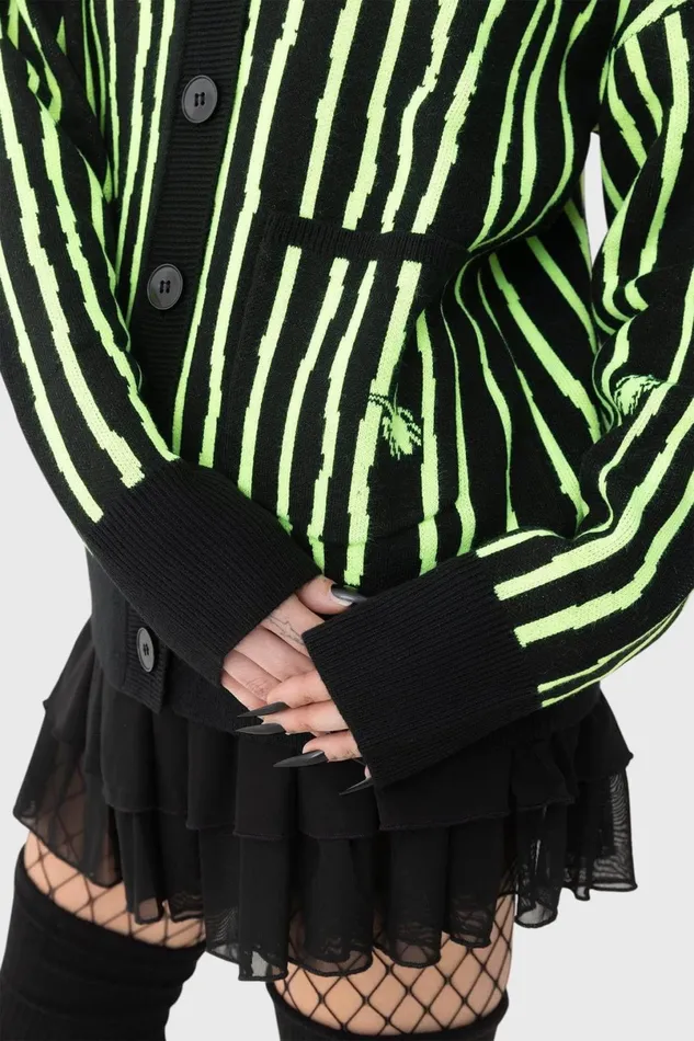 Killstar Cardigans Women Beetlejuice Beetlejuice Beetlejuice Intarsia Cardigan