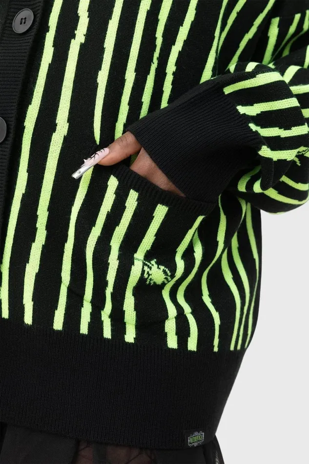 Killstar Cardigans Women Beetlejuice Beetlejuice Beetlejuice Intarsia Cardigan