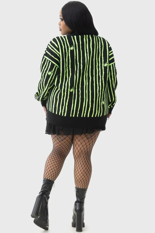 Killstar Cardigans Women Beetlejuice Beetlejuice Beetlejuice Intarsia Cardigan