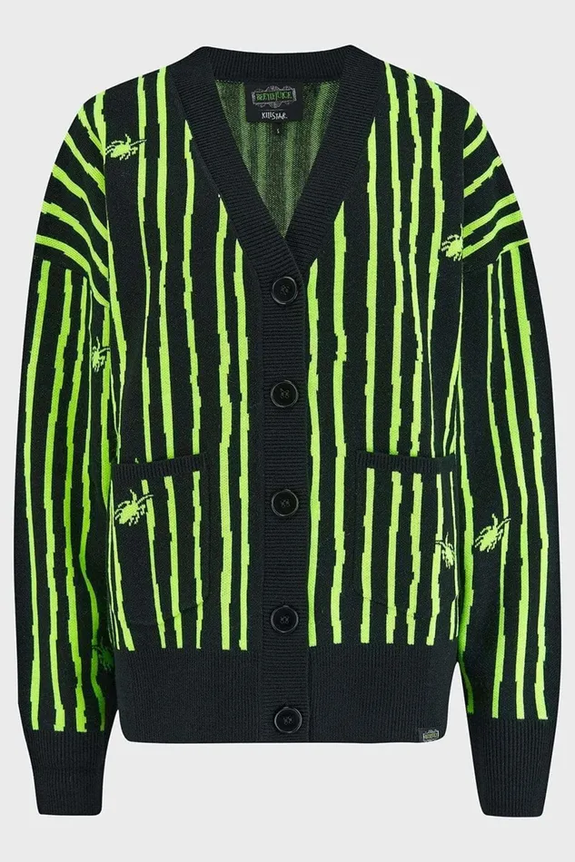Killstar Cardigans Women Beetlejuice Beetlejuice Beetlejuice Intarsia Cardigan
