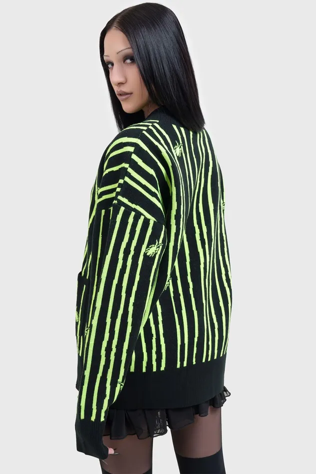 Killstar Cardigans Women Beetlejuice Beetlejuice Beetlejuice Intarsia Cardigan