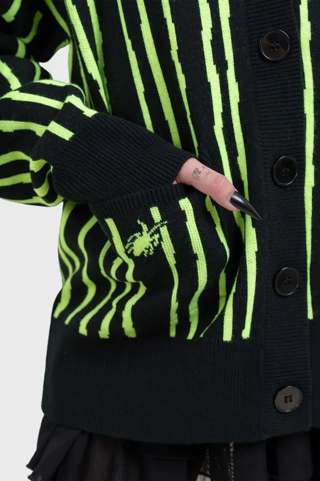 Killstar Cardigans Women Beetlejuice Beetlejuice Beetlejuice Intarsia Cardigan