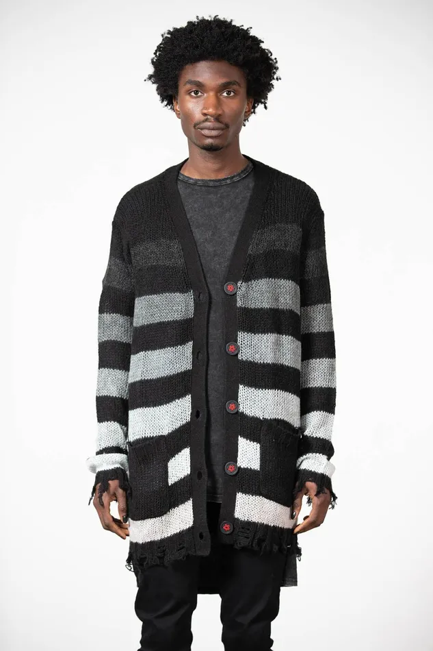 Killstar Cardigans Women Stripe Of Evil Cardigan