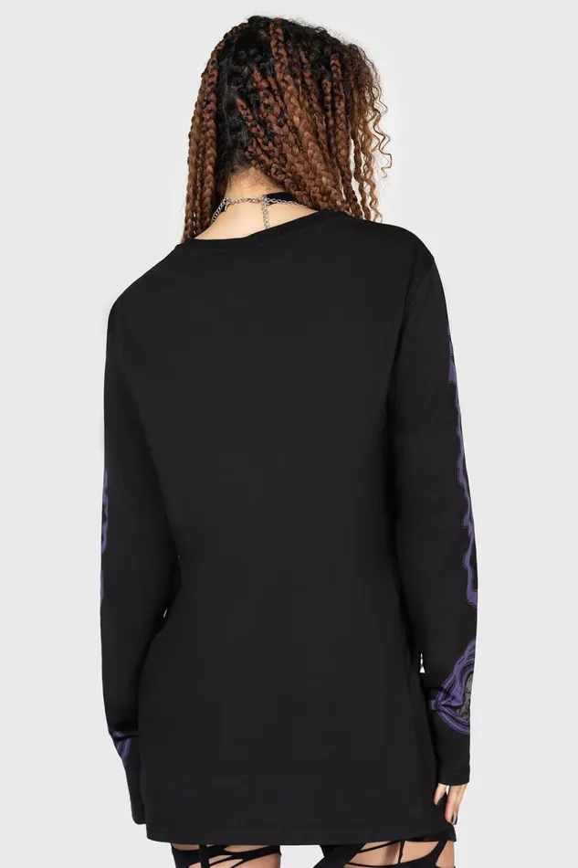 Killstar Graphic Tops Men Blac Magick Long Sleeve Top