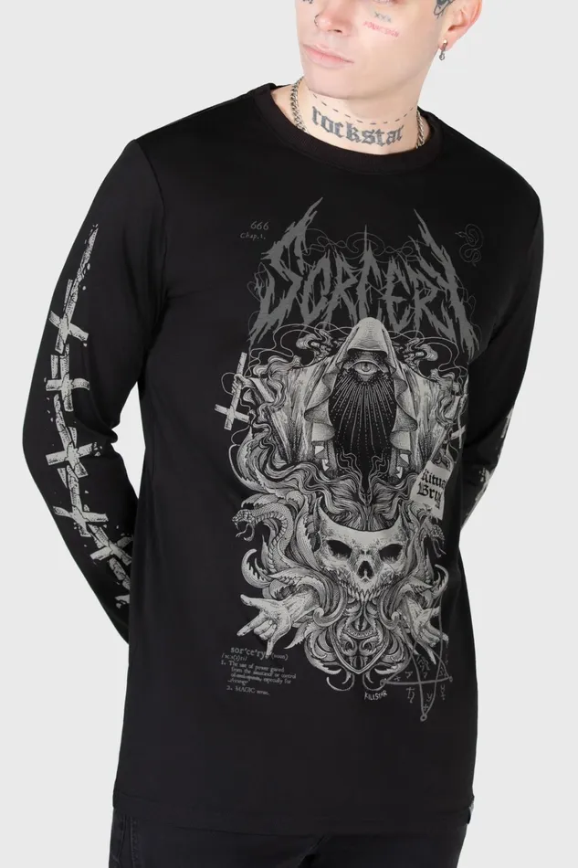 Killstar Graphic Tops Men Sorcery Long Sleeve Top