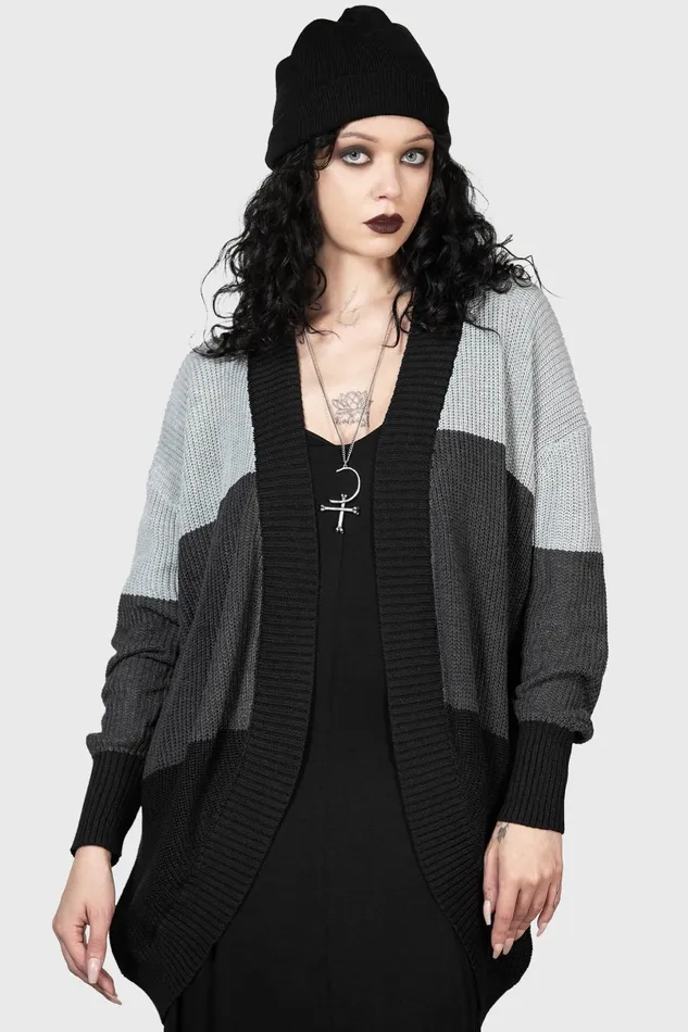 Killstar Knitwear Men January Mist Cardigan