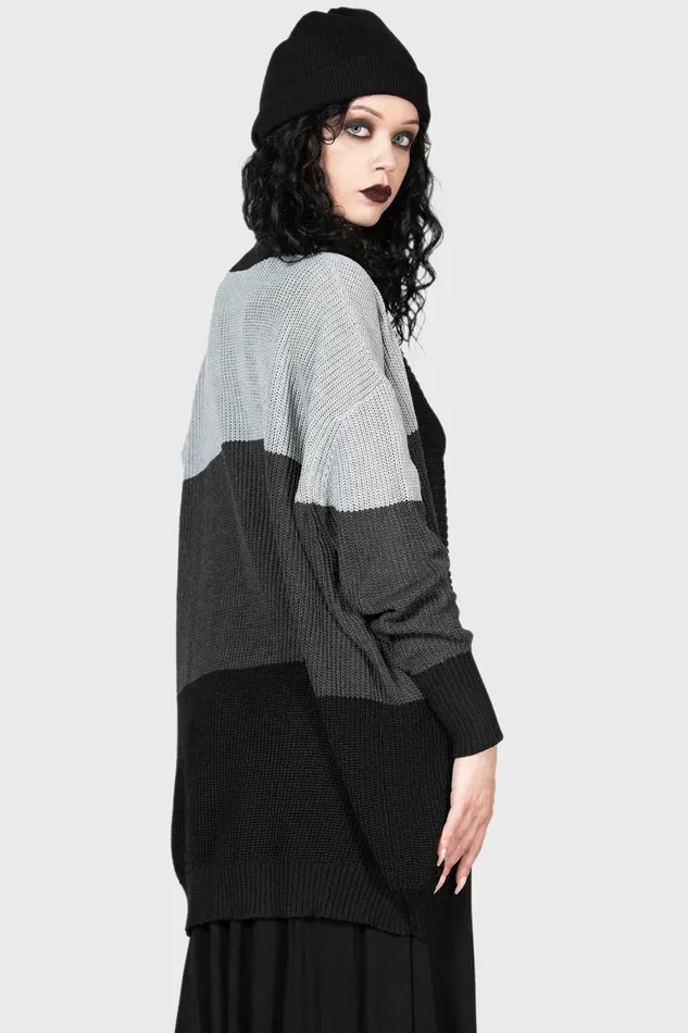 Killstar Knitwear Men January Mist Cardigan