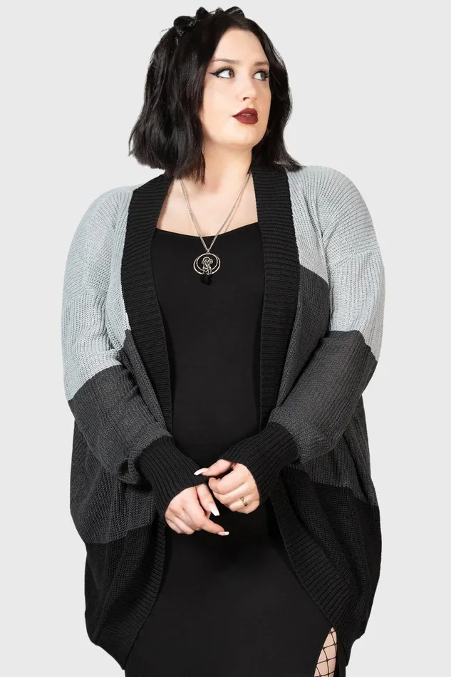 Killstar Knitwear Men January Mist Cardigan