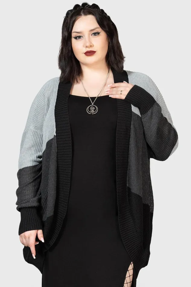 Killstar Knitwear Men January Mist Cardigan