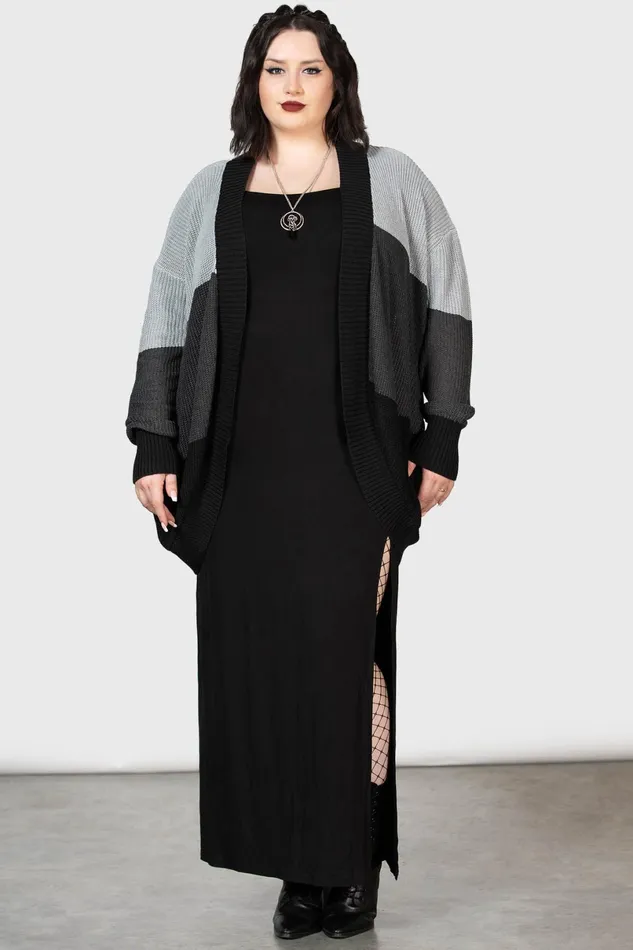 Killstar Knitwear Men January Mist Cardigan