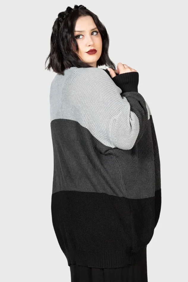 Killstar Knitwear Men January Mist Cardigan