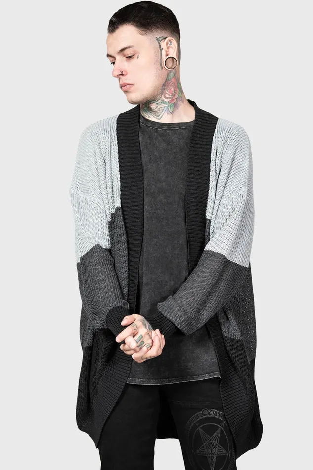 Killstar Knitwear Men January Mist Cardigan