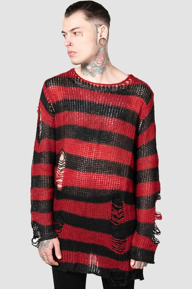 Killstar Knitwear Men Total Horror Knit Sweater