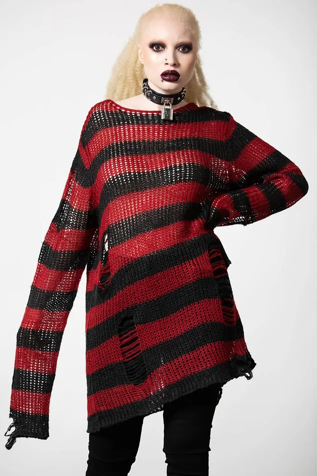 Killstar Knitwear Men Total Horror Knit Sweater