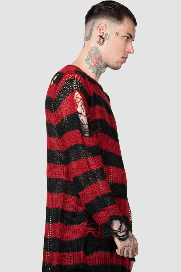 Killstar Knitwear Men Total Horror Knit Sweater