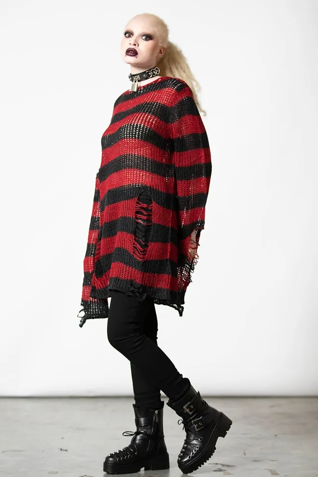Killstar Knitwear Men Total Horror Knit Sweater