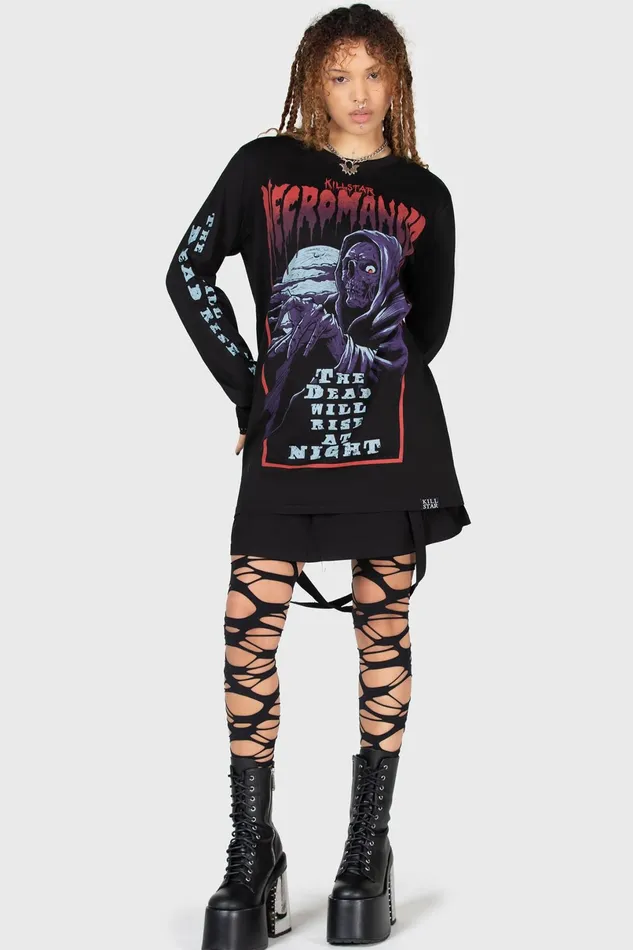 Killstar Long Sleeves Men Necromancer Long Sleeve Top