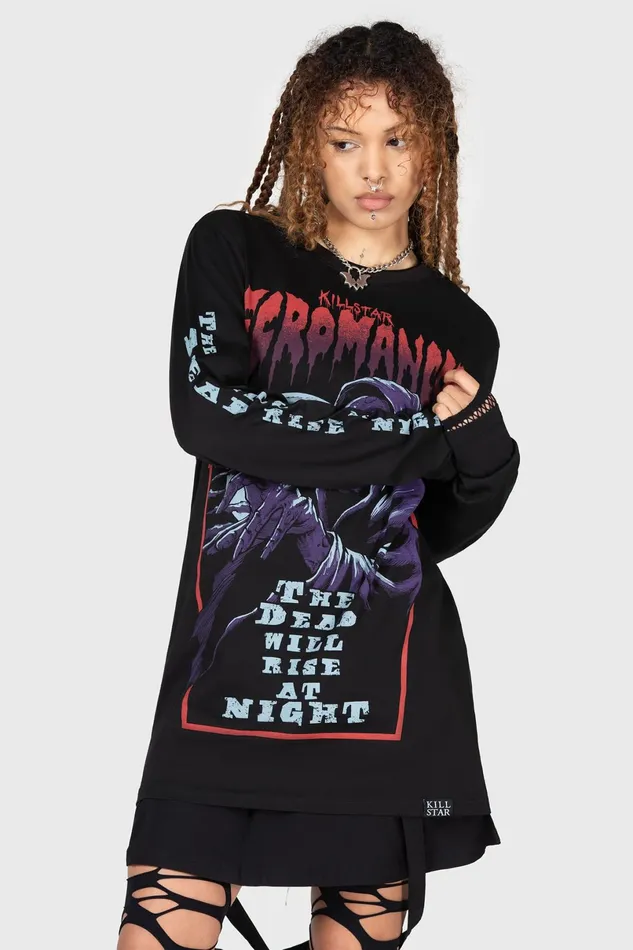 Killstar Long Sleeves Men Necromancer Long Sleeve Top