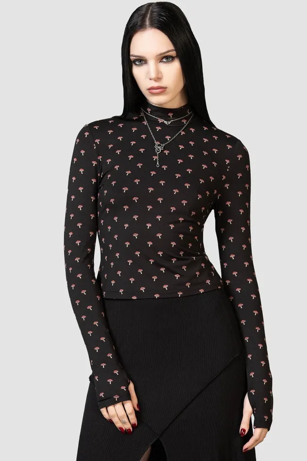 Killstar Long Sleeves Women Dapperling Long Sleeve Top