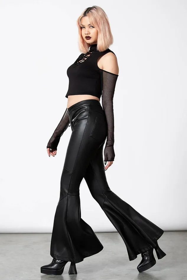 Killstar Long Sleeves Women Dark Half Long Sleeve Top