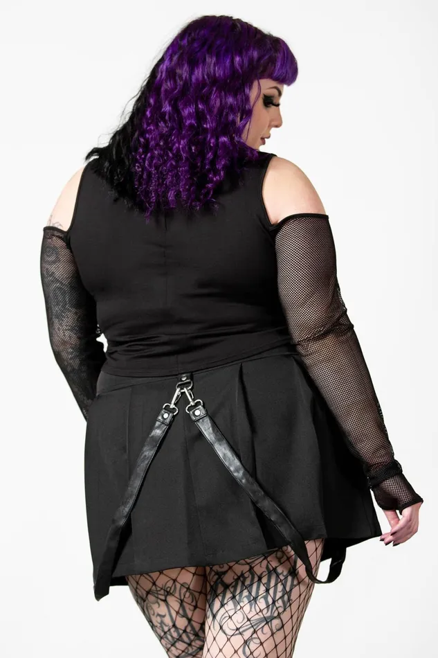 Killstar Long Sleeves Women Dark Half Long Sleeve Top