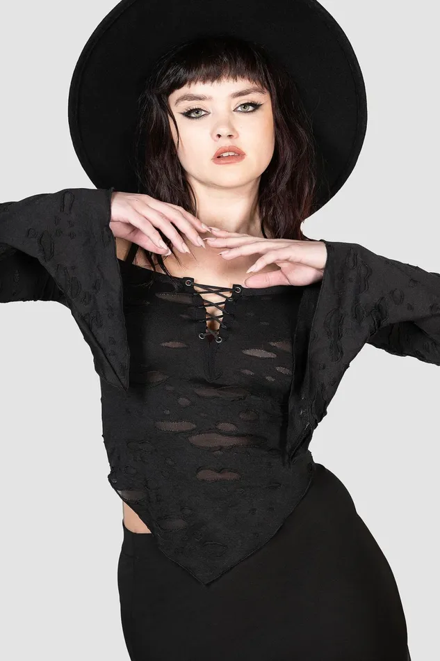 Killstar Long Sleeves Women Dust Devil Top