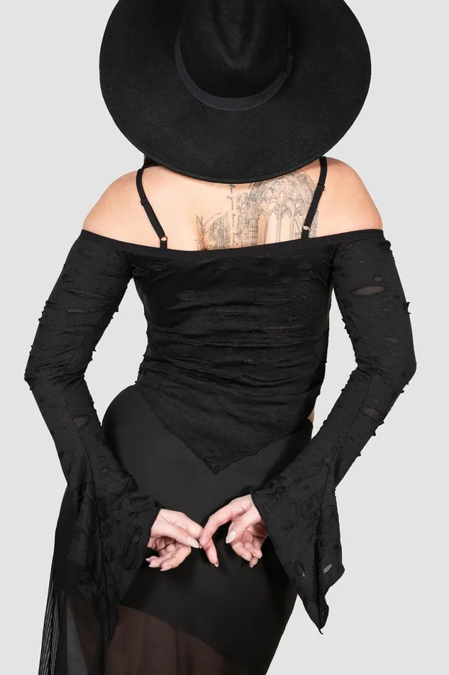 Killstar Long Sleeves Women Dust Devil Top