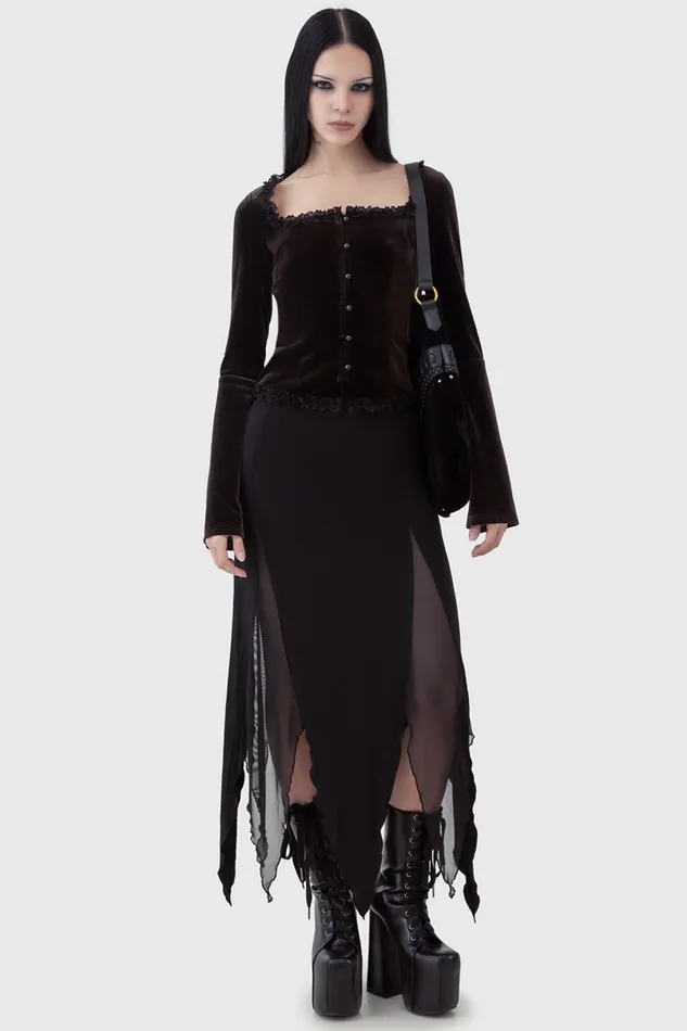 Killstar Long Sleeves Women Heliria Top