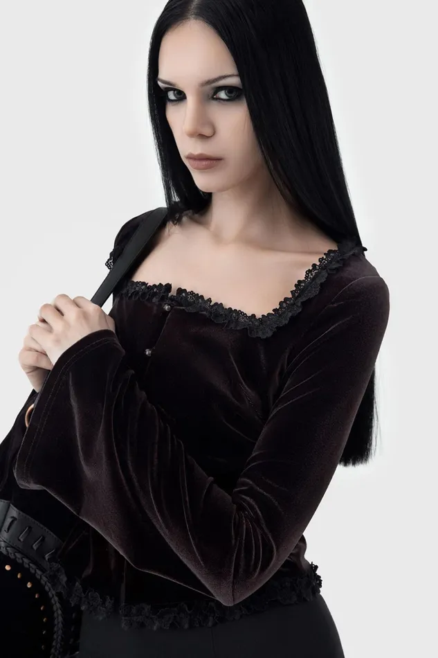 Killstar Long Sleeves Women Heliria Top