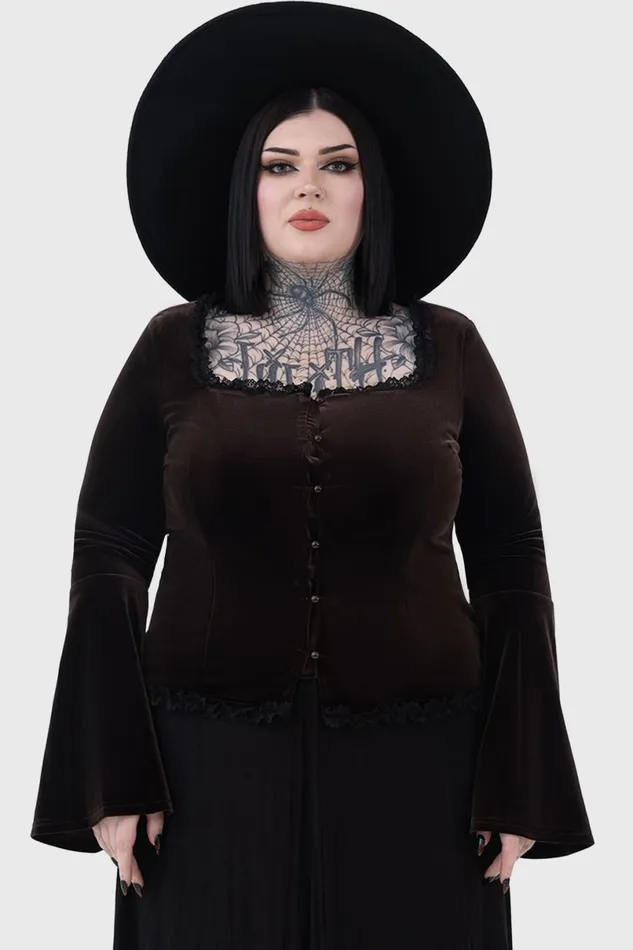 Killstar Long Sleeves Women Heliria Top