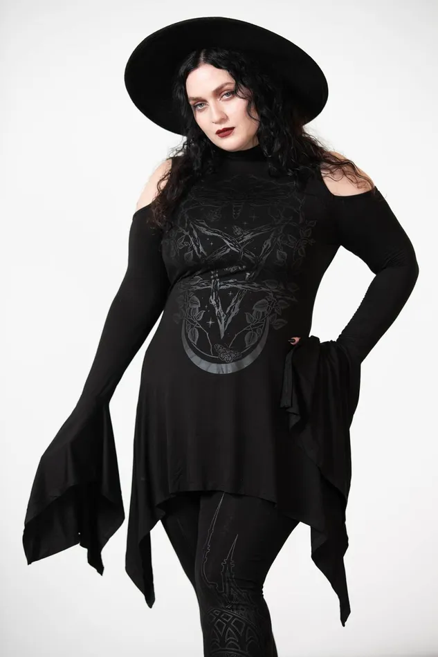 Killstar Long Sleeves Women Kiss 039N039 Spell Long Sleeve Top