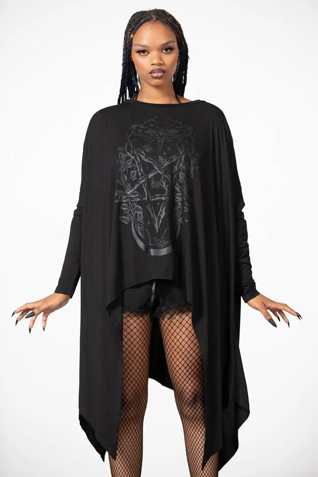 Killstar Long Sleeves Women Lunar Oversized Top