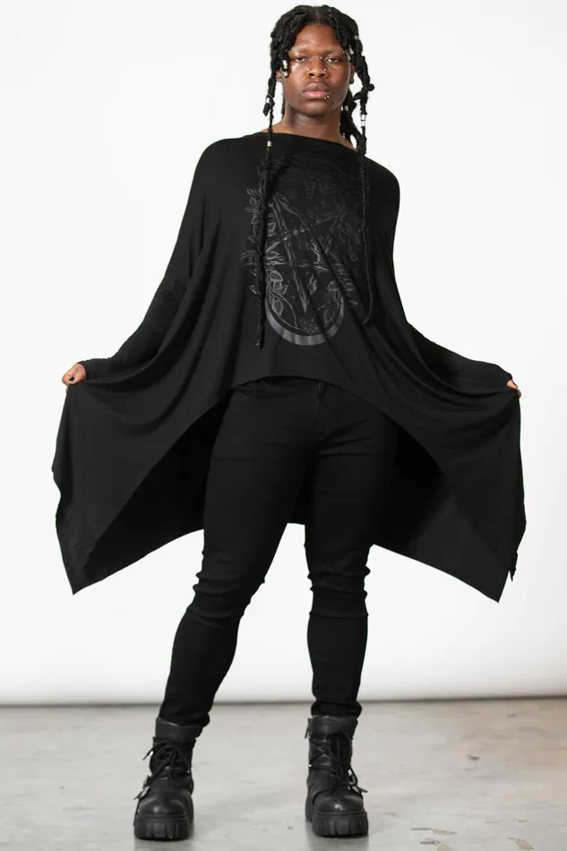 Killstar Long Sleeves Women Lunar Oversized Top