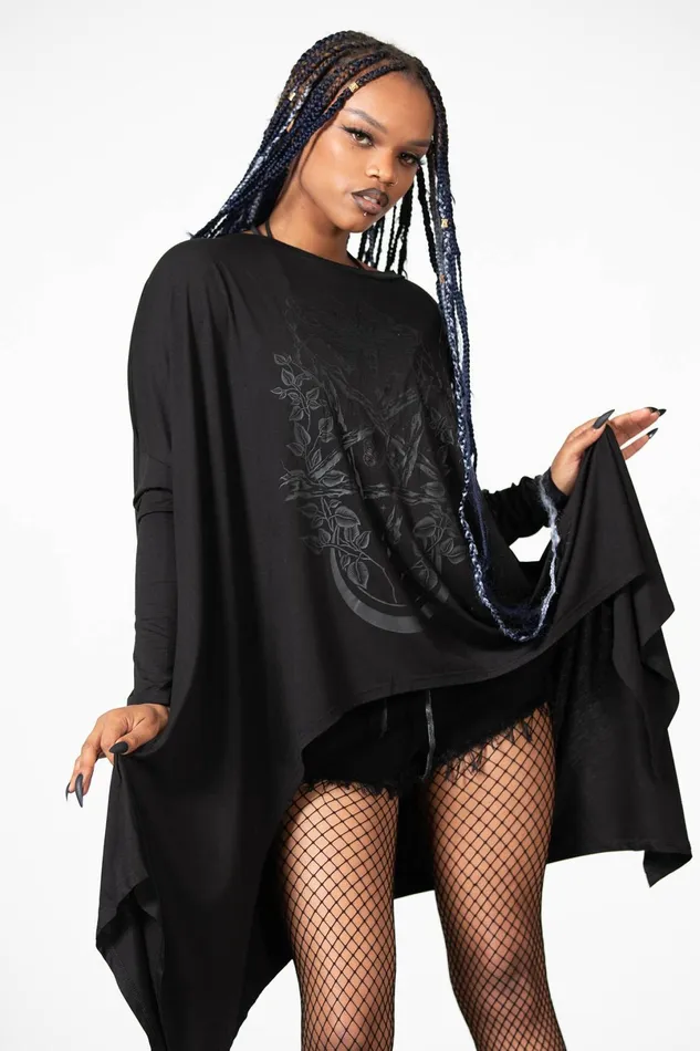 Killstar Long Sleeves Women Lunar Oversized Top