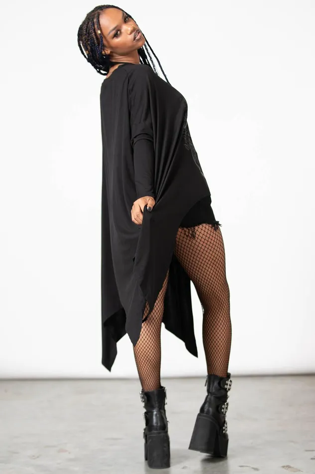 Killstar Long Sleeves Women Lunar Oversized Top